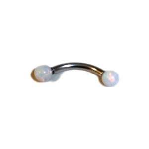 Titanium Opal Piercing Body Jewelry 14G White